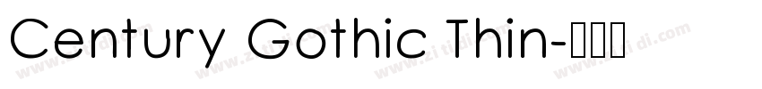 Century Gothic Thin字体转换